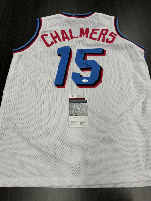 Mario Chalmers Signed Miami Heat Custom Jersey JSA COA