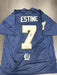 Audric Estime Signed Notre Dame Fighting Irish Custom Jersey Beckett COA