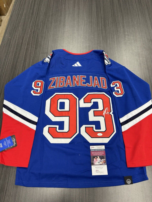 Mika Zibanejad Signed New York Rangers Jersey JSA COA