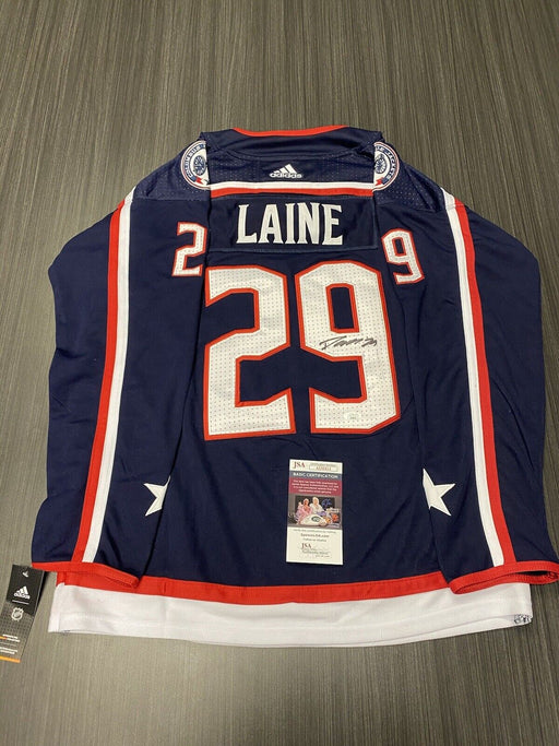 Patrik Laine Signed Custom Columbus Blue Jackets Jersey JSA COA