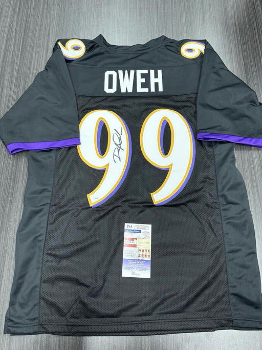 Odafe Oweh Signed Baltimore Ravens Custom Jersey JSA COA