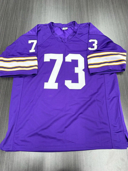 Ron yary Signed Minnesota Vikings Custom Jersey JSA COA