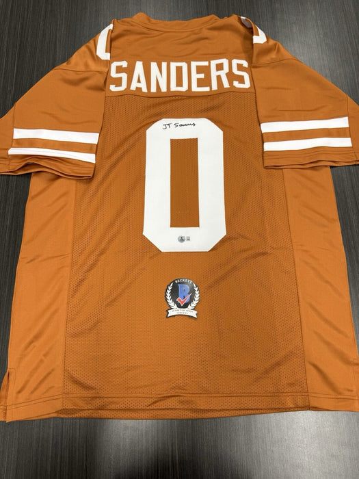 Ja’Tavion Sanders Signed Texas Longhorns Custom Jersey Beckett COA