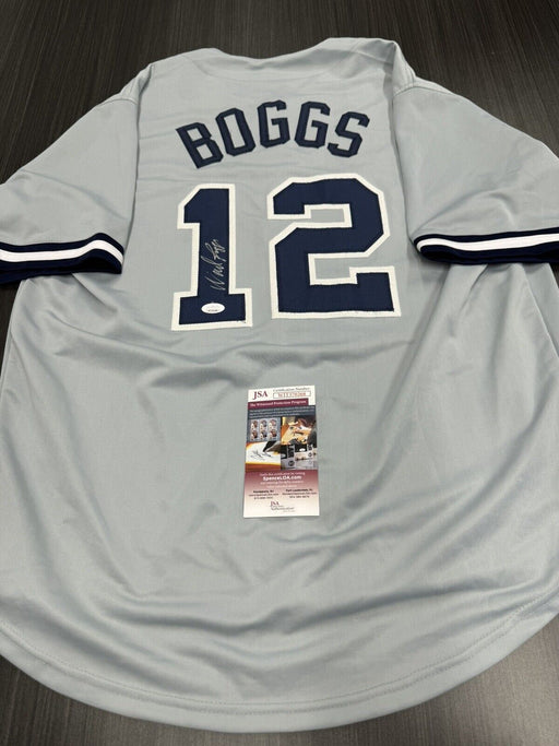 Wade Boggs Signed New York Yankees Custom Jersey JSA COA