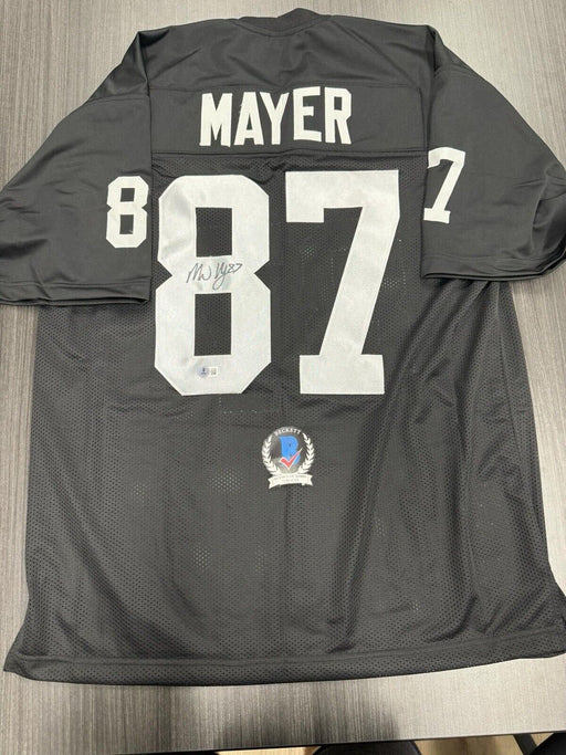 Michael Mayer Signed Oakland Raiders Custom Jersey Beckett COA