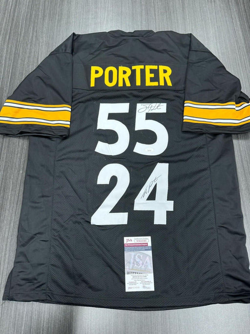 Joey Porter JR/SR dual Signed Pittsburgh Steelers Custom Jersey JSA COA