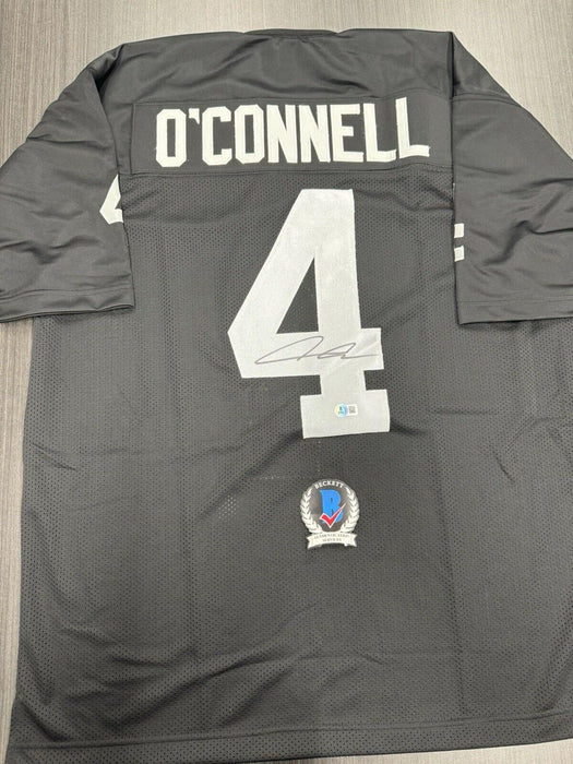 Aidan O’Connell Signed Oakland Raiders Custom Jersey Beckett COA