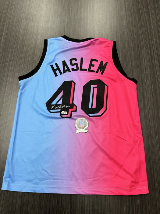 Udonis Haslem Signed Miami Heat Jersey Beckett COA