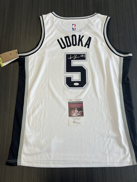 Ime Udoka Signed San Antonio Spurs Jersey JSA COA