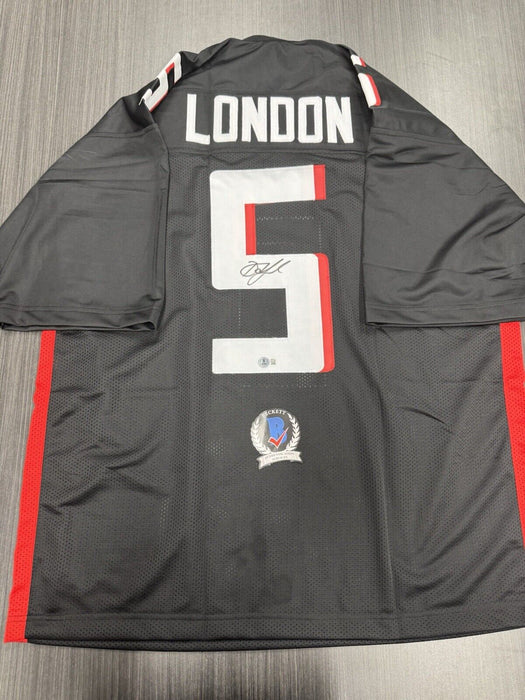 Drake London Signed Atlanta Falcons Custom Jersey Beckett COA