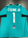 Travis Etienne Signed Jacksonville Jaguars Custom Jersey Beckett COA