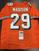 Sam Madison Signed Miami Dolphins Custom Jersey JSA COA