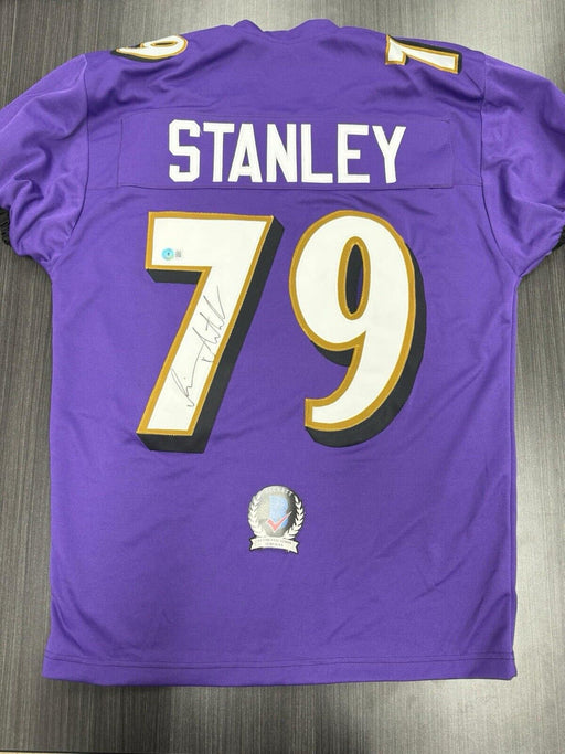 Ronnie Stanley Signed Baltimore Ravens Custom Jersey Beckett COA