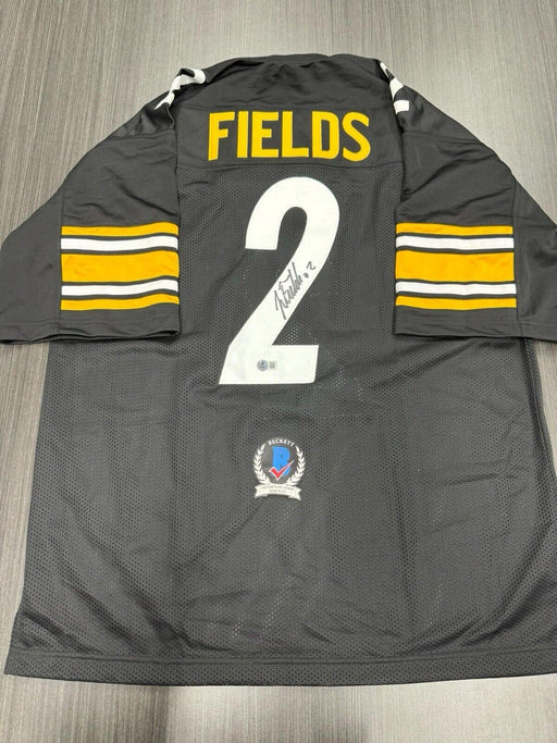 Justin Fields Signed Pittsburgh Steelers Custom Jersey Beckett COA