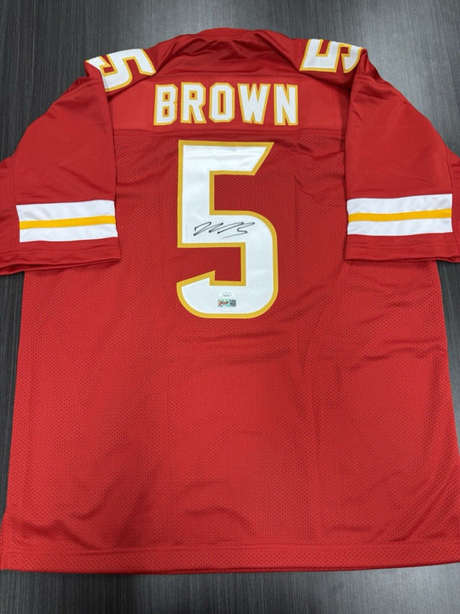 Marquise Hollywood Brown Signed Kansas City Chiefs Custom Jersey JSA COA