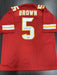 Marquise Hollywood Brown Signed Kansas City Chiefs Custom Jersey JSA COA