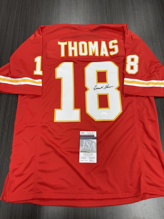 Emmitt Thomas Signed Kansas City Chiefs Custom Jersey JSA COA