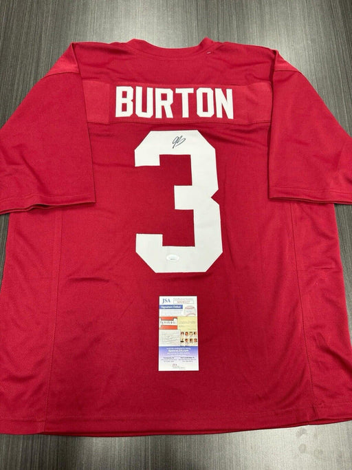 Jermaine Burton Signed Alabama Crimson Tide Custom Jersey JSA COA