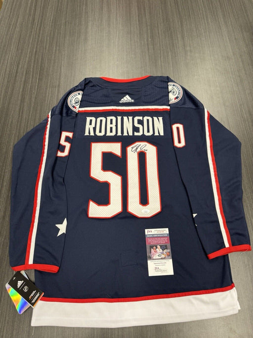 Eric Robinson Signed Columbus Blue Jackets Jersey JSA COA
