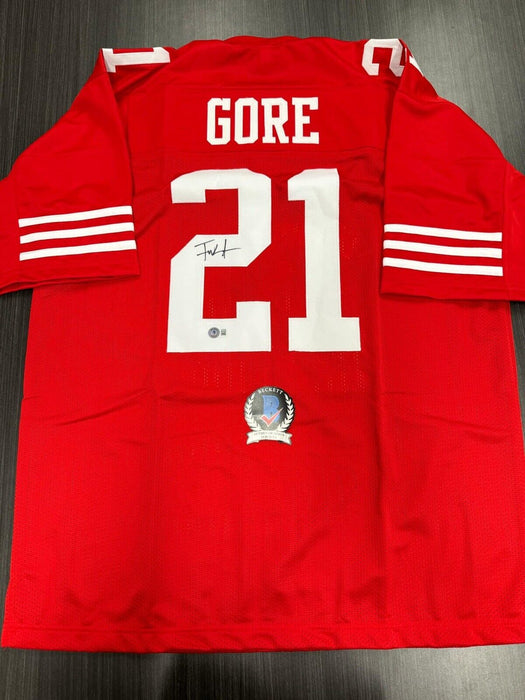 Frank Gore Signed San Francisco 49ers Custom Jersey Beckett COA