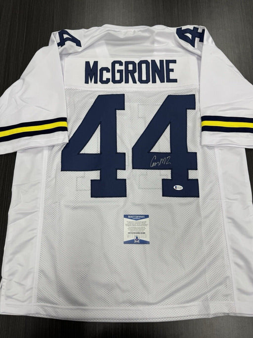 Cameron McGrone Signed Michigan Wolverines Custom Jersey Beckett COA