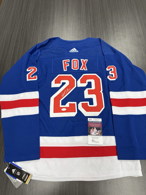 Adam Fox Signed New York Rangers Jersey JSA COA