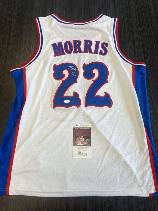 Marcus Morris Signed Kansas Jayhawks Jersey JSA COA