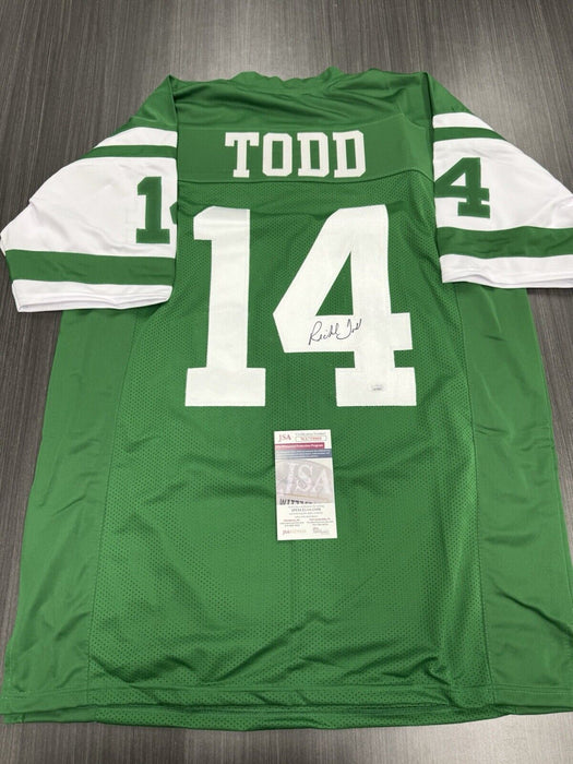 Richard Todd Signed New York Jets Custom Jersey JSA COA