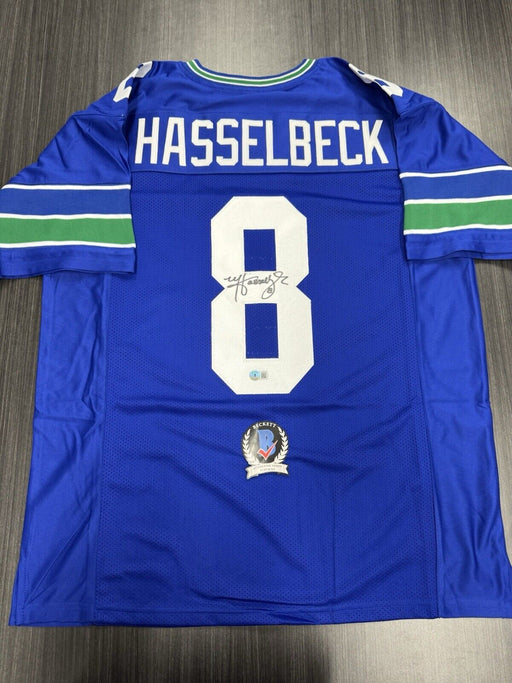 Matt Hasselbeck Signed Seattle Seahawks Custom Jersey Beckett COA