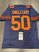 Mike singletary Signed Chicago Bears Custom Jersey JSA COA