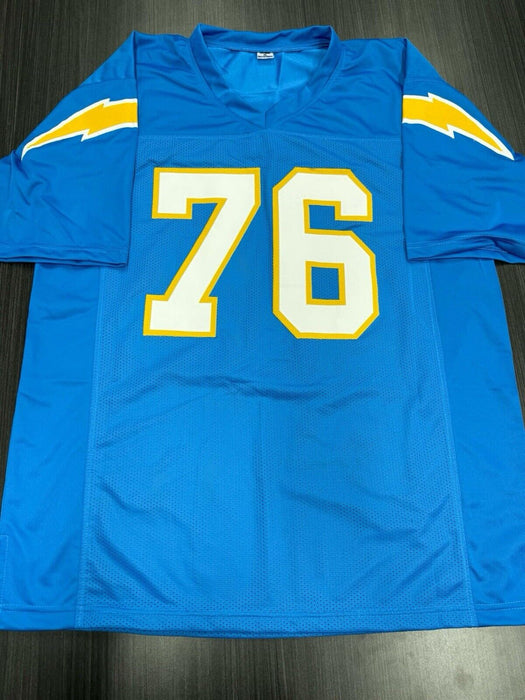 Joe Alt Signed Los Angeles Chargers Custom Jersey Beckett COA