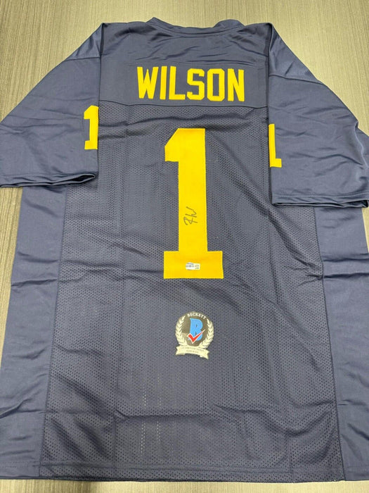 Roman Wilson Signed Michigan Wolverines Custom Jersey Beckett COA