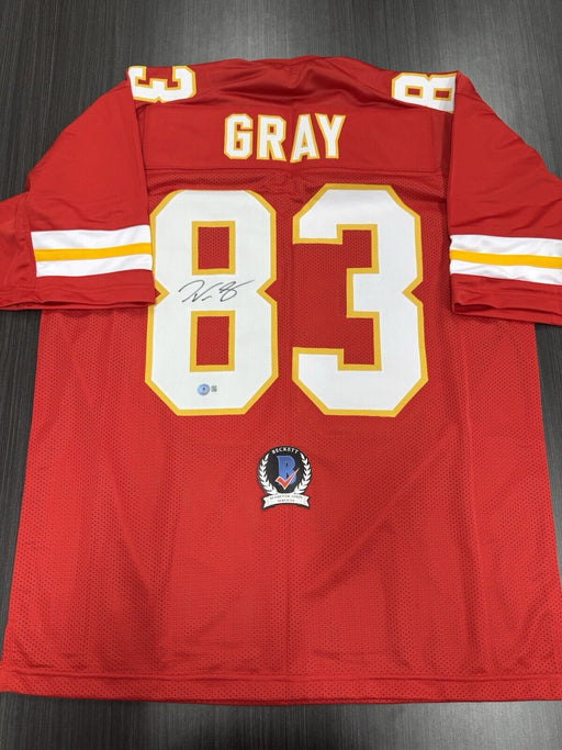 Noah Gray Signed Kansas City Chiefs Custom Jersey Beckett COA