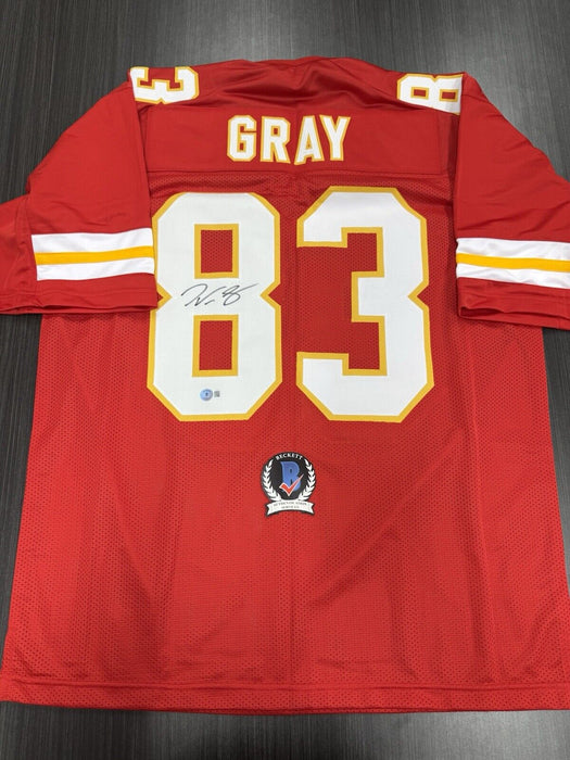 Noah Gray Signed Kansas City Chiefs Custom Jersey Beckett COA