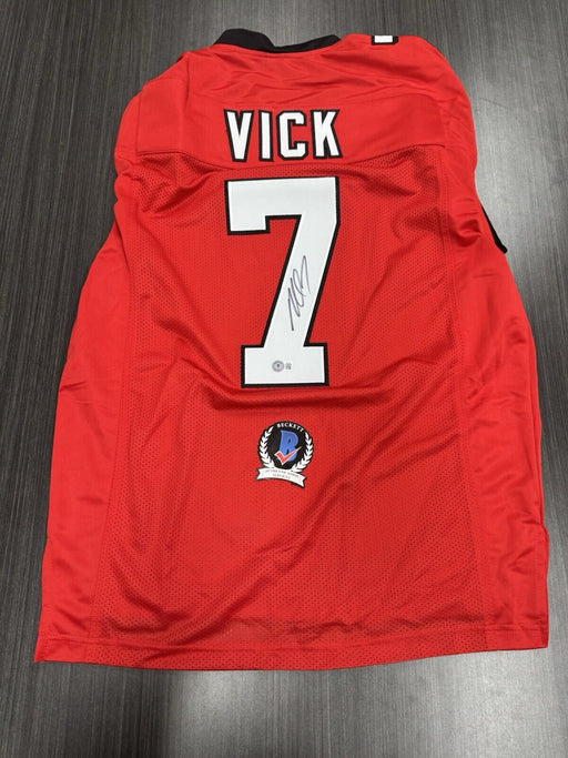 Michael Vick Signed Atlanta Falcons Custom Jersey Beckett COA