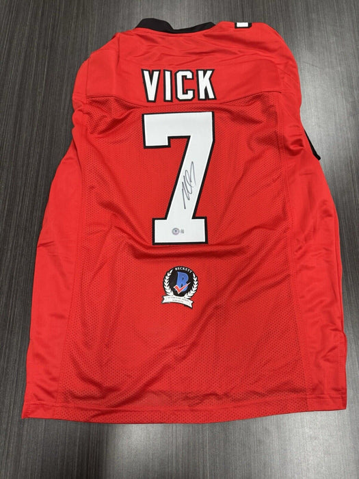 Michael Vick Signed Atlanta Falcons Custom Jersey Beckett COA