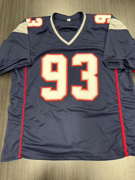 Richard Seymour Signed New England Patriots Custom Jersey Beckett COA