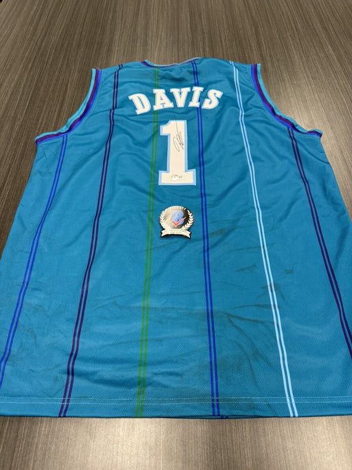 Baron Davis Signed Charlotte Hornets Custom Jersey Beckett COA