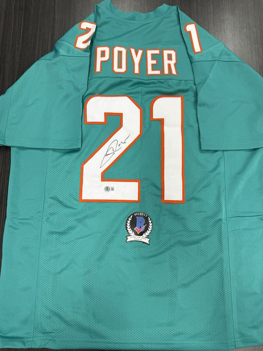Jordan Poyer Signed Miami Dolphins Custom Jersey Beckett COA