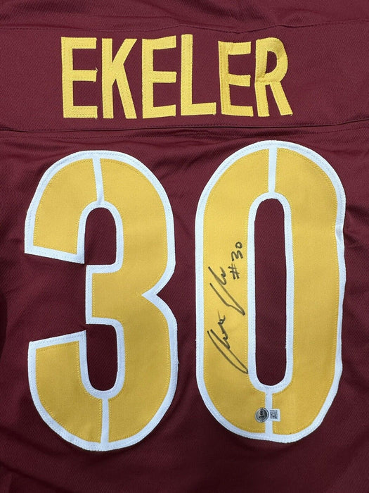 Austin Ekeler Signed Custom Washington Commanders Jersey Beckett COA