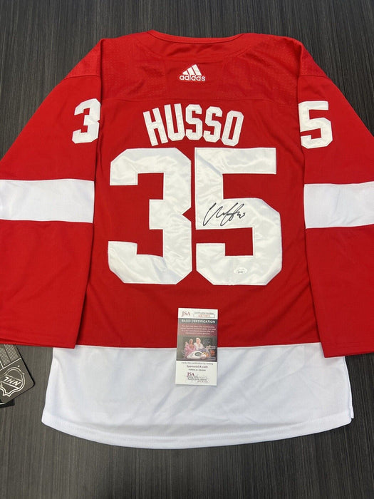 Ville Husso Signed Detroit Red Wings Jersey JSA COA