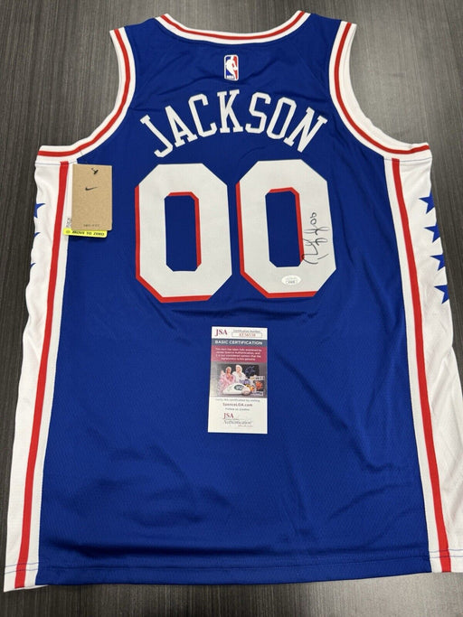 Reggie Jackson Signed Philadelphia 76ers Jersey JSA COA