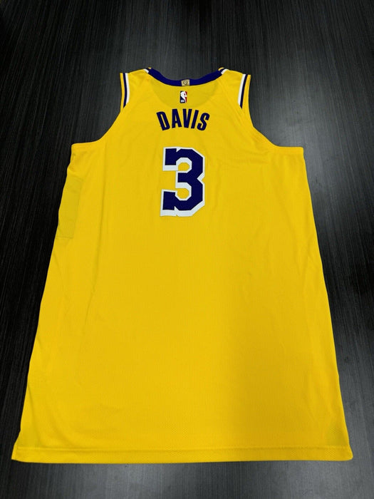 Anthony Davis Lakers 2024 NBA Game Used Jersey Meigray LOA Worn 3 Games