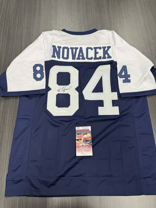 Jay Novacek Signed Dallas Cowboys Custom Jersey JSA COA