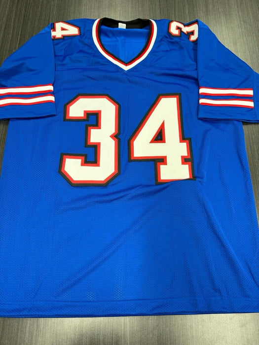 Thurman Thomas Signed Buffalo Bills Custom Jersey Beckett COA