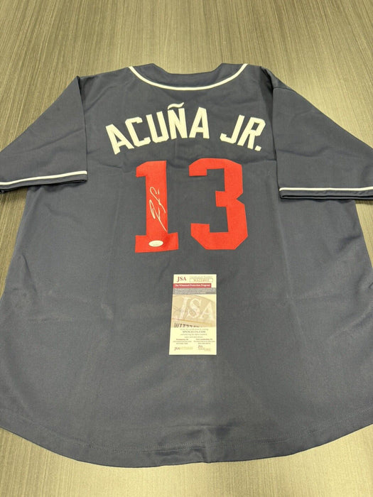 Ronald Acuna Signed Atlanta Braves Custom Jersey JSA COA