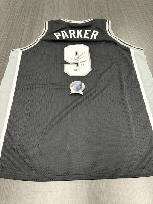 Tony Parker Signed San Antonio Spurs Custom Jersey Beckett COA