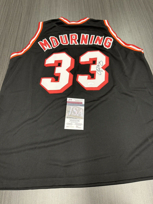 Alonzo Mourning Signed Miami Heat Custom Jersey JSA COA