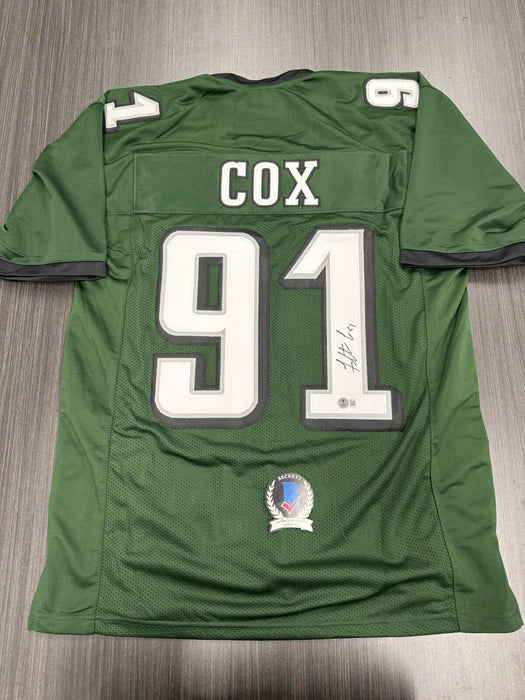 Fletcher Cox Signed Philadelphia Eagles Custom Jersey Beckett COA