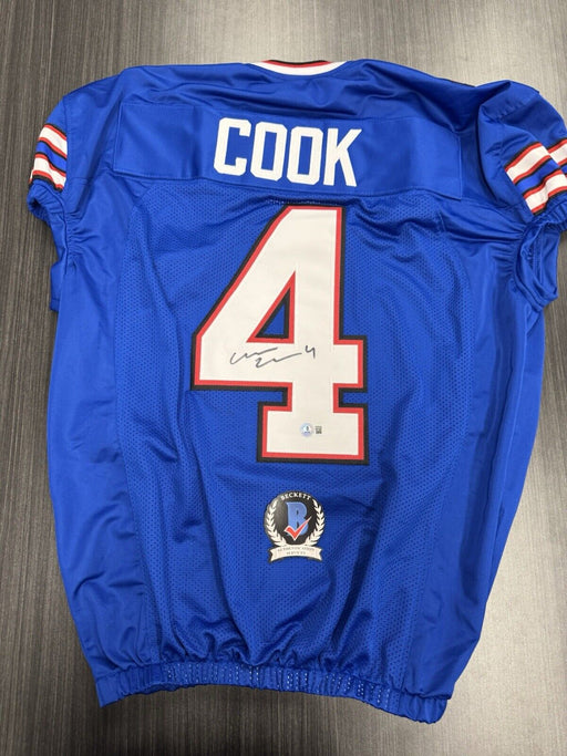 James Cook Signed Buffalo Bills Custom Jersey Beckett COA